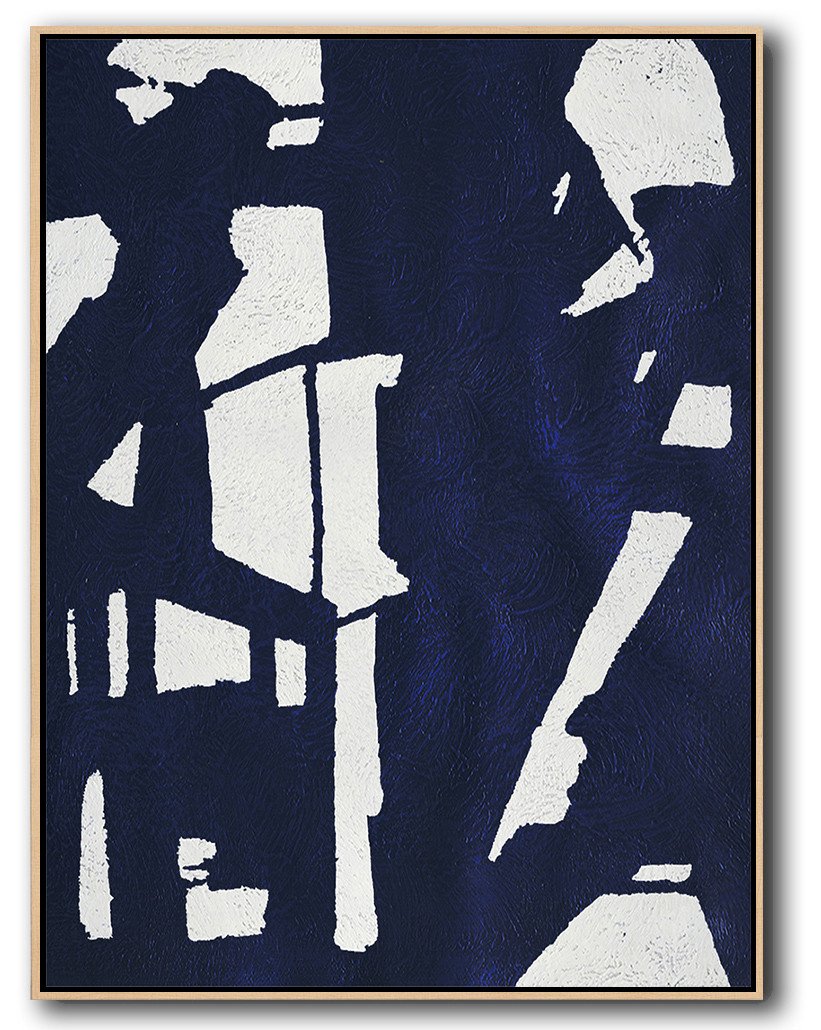 Navy Blue Minimalist Art #NV196B - Click Image to Close